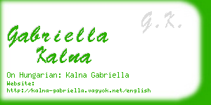 gabriella kalna business card